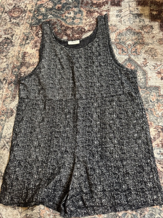 Zenana Outfitters Pants - Zenana Black & Gray Sleeveless Romper